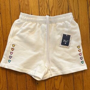 Roller Rabbit X Target Cream Shorts with Heart Embroidery SIZE XXS
